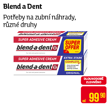Blend a Dent - Potřeby na zubní náhrady, různé druhy