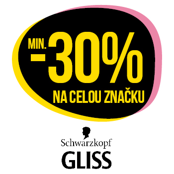 Využijte neklubové nabídky slevy min 30 % na celou značku Gliss!