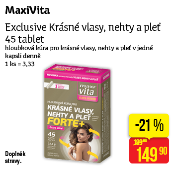 Maxi Vita - Exclusive Krásné vlasy, nehty a pleť 45 tablet