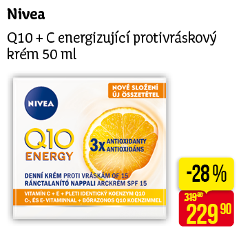 Nivea - Q10 + C energizující protivráskový krém 50 ml