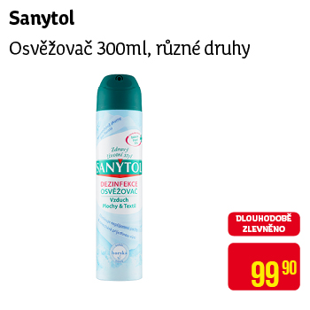Sanytol - Osvěžovač 300ml, různé druhy