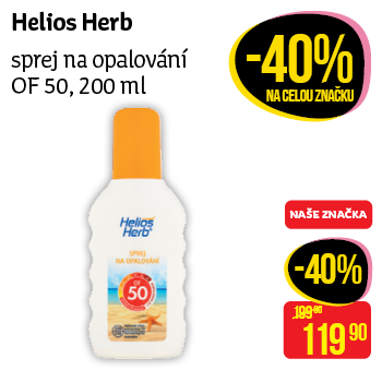 Helios Herb - sprej na opalování OF 50, 200 ml