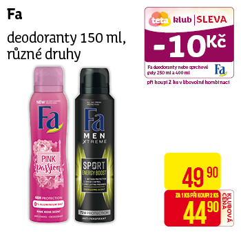 Fa - deodoranty 150 ml, různé druhy