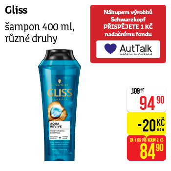 Gliss - šampon 400 ml, různé druhy