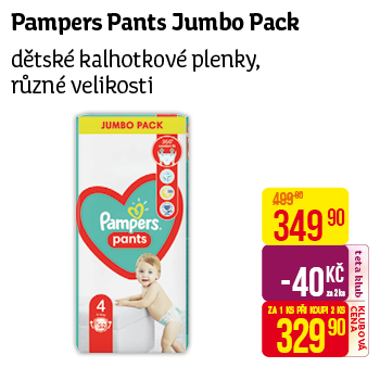 Pampers Pants Jumbo Pack - dětské kalhotkové plenky, různé velikosti
