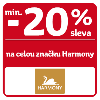 Využijte neklubové nabídky slevy min 20 % na celou značku Harmony!