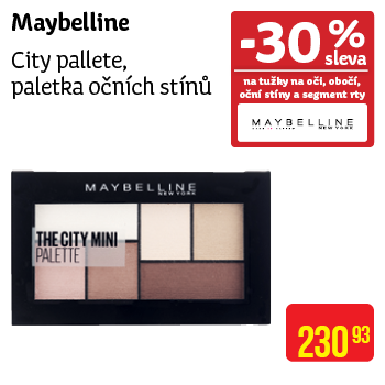 Maybelline New York - City palette, paletka očních stínů