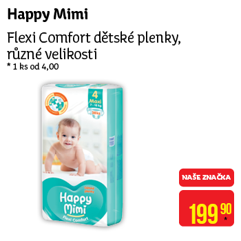 Happy Mimi - Flexi Comfort dětské plenky, různé velikosti