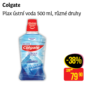 Colgate - Plax ústní voda 500 ml, různé druhy