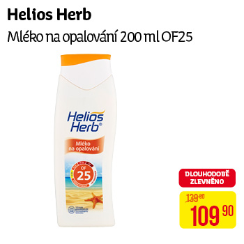 Helios Herb - Mléko na opalování 200ml OF25