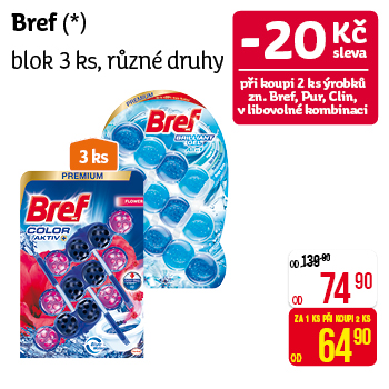 BREF blok - 3 ks, různé druhy