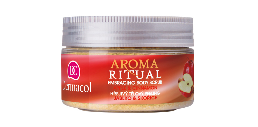 Hřejivý tělový peeling Aroma Ritual - jablko se skořicí (Dermacol)