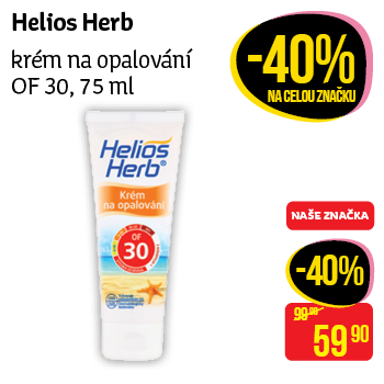 Helios Herb - krém na opalování OF 30, 75 ml