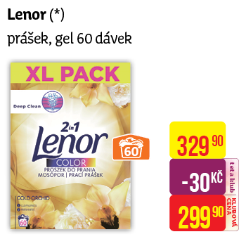 Lenor - prášek, gel 60 dávek