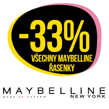 Využijte neklubové nabídky slevy 33% na řasenky značky Maybelline New York!