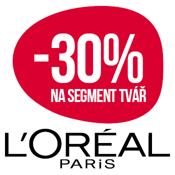Využijte neklubové nabídky slevy 30% na segment tváře značky L'Oréal Paris!