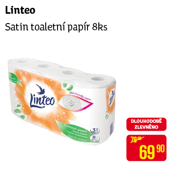 Linteo - Satin toaletní papír 8ks