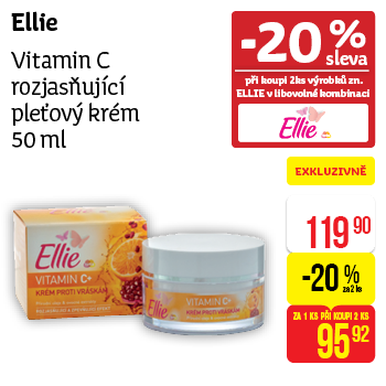 Ellie - Vitamin C rozjasňující pleťový krém 50 ml
