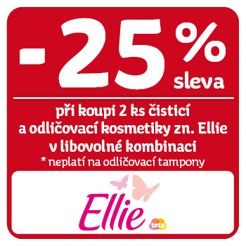 Využijte neklubové nabídky - sleva 25 % na vybrané výrobky značky Ellie při koupi 2 ks v libovolné kombinaci!