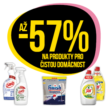 Využijte neklubové nabídky - sleva až 57 % produkty pro čistou domácnost!