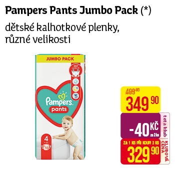 Pampers Pants Jumbo pack - Dětské kalhotkové plenky, různé velikosti