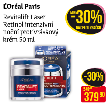 L'Oréal Paris - Revitalift Laser Retinol intenzivní noční protivráskový krém 50 ml