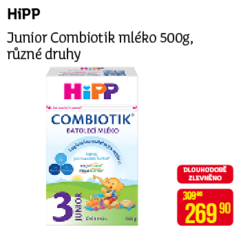 HiPP - Junior Combiotik mléko 500g, různé druhy