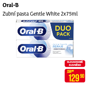 Oral-B - Zubní pasta Gentle White 2x75ml