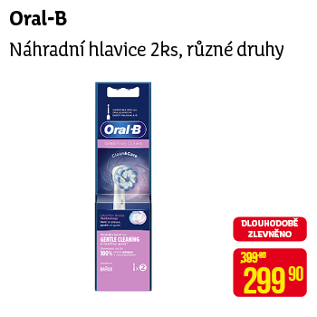 Oral-B - Náhradní hlavice 2ks, různé druhy