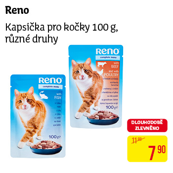 Reno  -  Kapsička pro kočky 100g, různé druhy