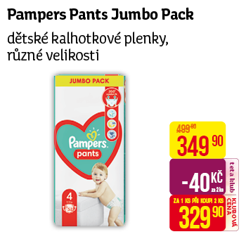 Pampers - Pants Jumbo pack plenky různé velikosti