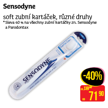 Sensodyne - soft zubní kartáček, různé druhy