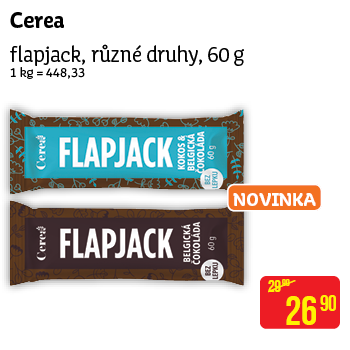 Cerea - flapjack, různé druhy, 60 g
