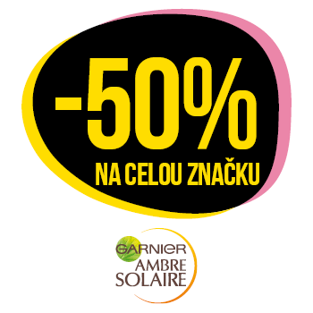 Využijte neklubové nabídky slevy 50 % na celou Garnier Ambre Solaire!