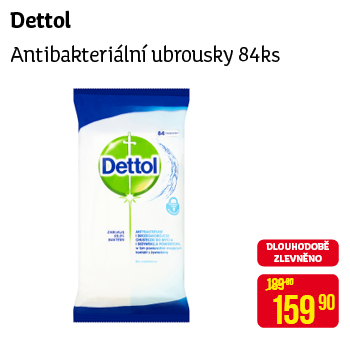 Dettol - Antibakteriální ubrousky 84ks