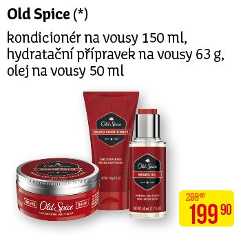 Old Spice - Kondicionér na vousy 150ml, hydratační přípravek na vousy 63g, olej na vousy 50ml