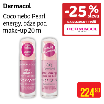 Dermacol - Coco nebo Pearl energy, báze pod make-up 20 ml