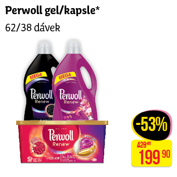 Perwoll gel/kapsle - 62/38 dávek