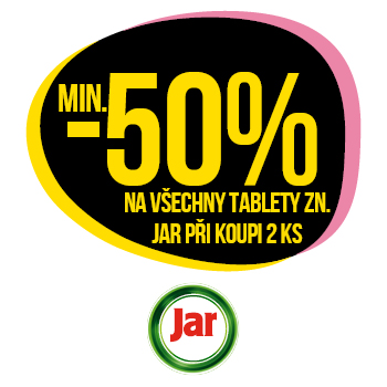 Využijte neklubové nabídky - min. 50% na všechny tablety značky Jar při koupi 2 ks!