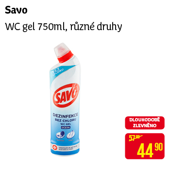Savo - WC gel 750ml, různé druhy