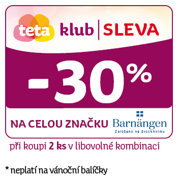 Využijte klubové nabídky slevy 30 % na celou značku Barnängen při koupi 2 ks v libovolné kombinaci!