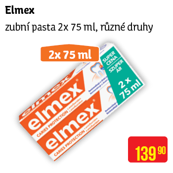 Elmex - zubní pasta 2x 75 ml, různé druhy