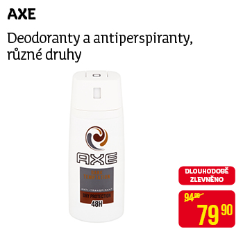 AXE - Deodoranty a antiperspiranty, různé druhy