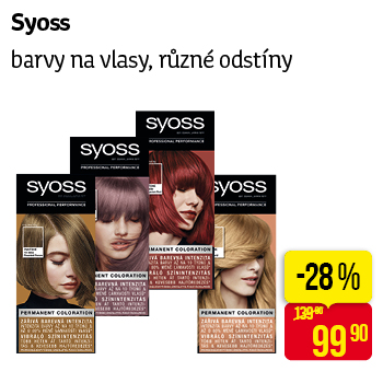 Syoss - barvy na vlasy různé odstíny