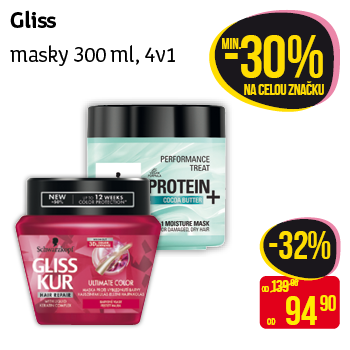 Gliss - masky 300 ml, 4v1