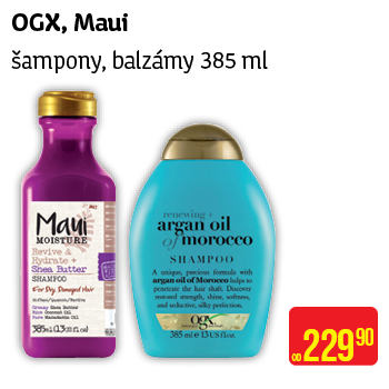 OGX, Maui - šampony, balzámy 385 ml