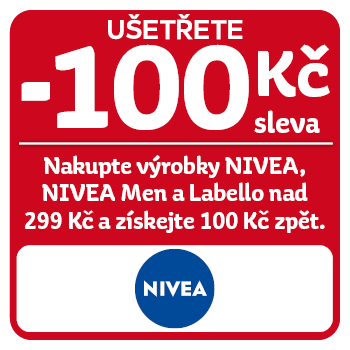 Využijte neklubové nabídky slevy 100 Kč na výrobky Nivea, Nivea Men a Labello při koupi nad 299 Kč!