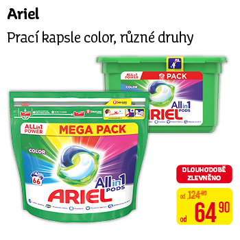 Ariel - Prací kapsle color, různé druhy