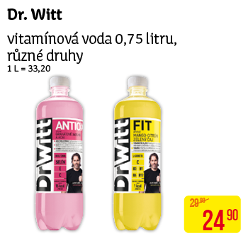 Dr. Witt - vitamínová voda 0,75litru, různé druhy