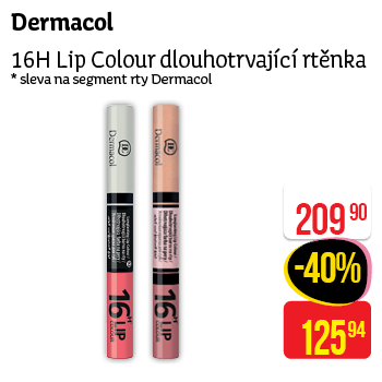 Dermacol - 16H Lip Colour dlouhotvající rtěnka